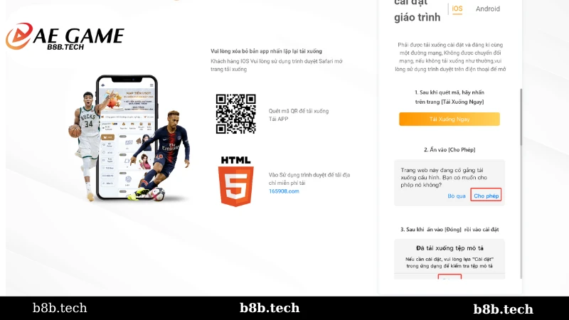 Tải app b8b